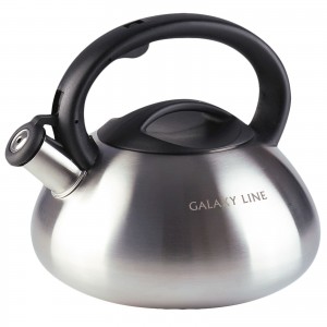 Чайник со свистком Galaxy LINE GL 9212 3л., изготовлен из высококачественной нержавеющей стал