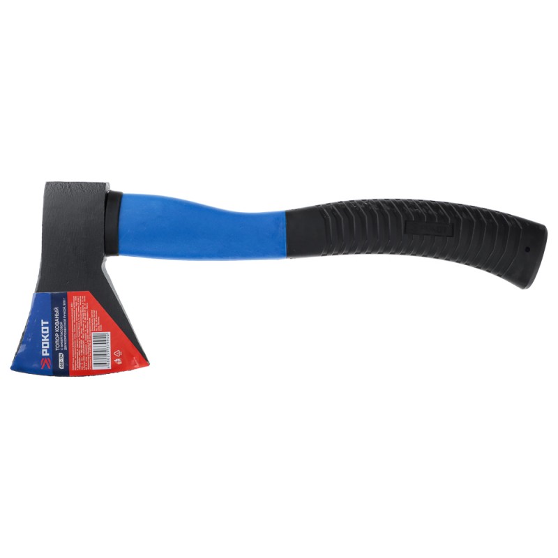 Топор кованый с фиберглассовой двухкомпонентной ручкой 500г РОКОТ 662-134