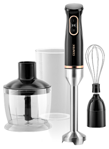 Блендер Centek CT-1347 Black 800Вт, турбо режим, DC мотор, стакан 600мл +мерн стакан 600мл