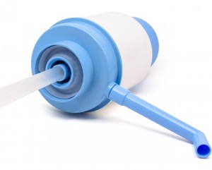 Помпа водяная ручная Aqua work "DOLPHIN QUICK", голубая в ПАКЕТЕ , (РОССИЯ)