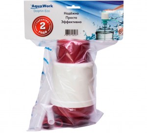 Помпа водяная ручная Aqua work "DOLPHIN ЕСО", красная в пакете, (РОССИЯ)
