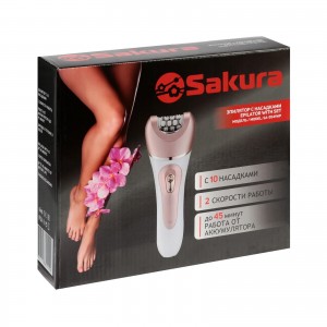 Эпилятор SA-5541WP 10нас 2скор подсвет аккум