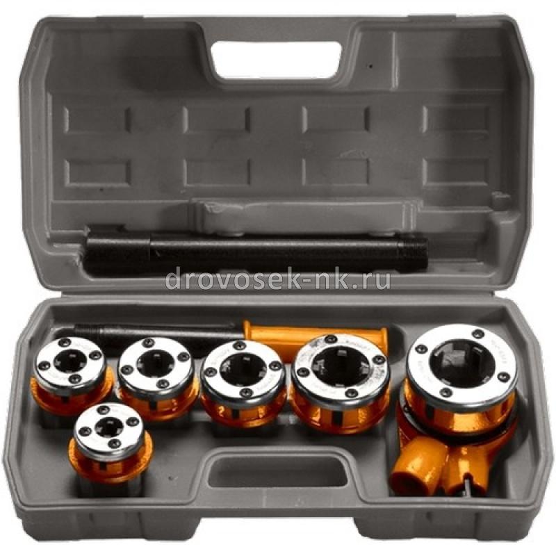 Набор клуппов 1/2",1/4",3/8",3/4",1",1 1/4"+плашкодерж трещотка (9пр) SPARTA 773355