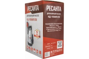 Насос дренажный Ресанта НД-15500П/35 77/2/6