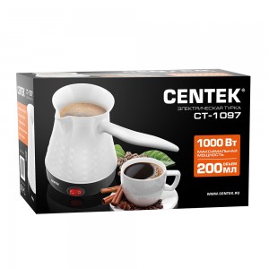 Электрическая турка Centek CT-1097 (белый) 200 мл, 1000Вт