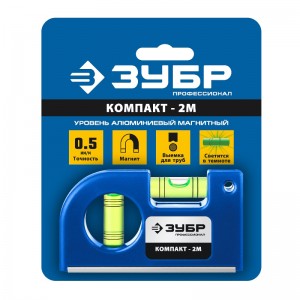 Уровень магнитный 85мм компактный ЗУБР Компакт 2-М 34551