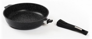 Сковорода индукционная 22см АП Гранит black Induction Pro со съемной ручкой арт. 022802И