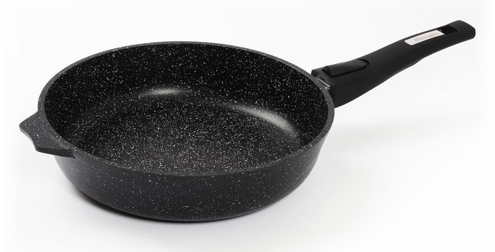 Сковорода индукционная 22см АП Гранит black Induction Pro со съемной ручкой арт. 022802И