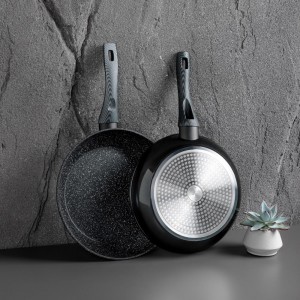 Сковорода литая d26см, антипригарное покрытие Мрамор, индукция SATOSHI Карбон 846-453