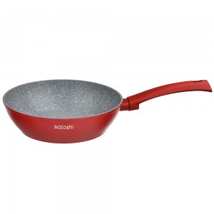 Сотейник литой d=26см, антипригарное покрытие мрамор, индукция SATOSHI Верден 846-464