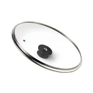 Крышка LARA LR01-100 30см стеклянная универсальная, стильная ручка