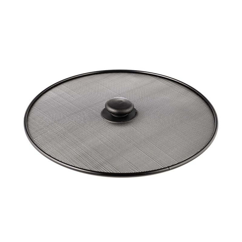 Крышка-экран LARA LR01-96 29 см. (черн), универсальная, нержавеющая сталь