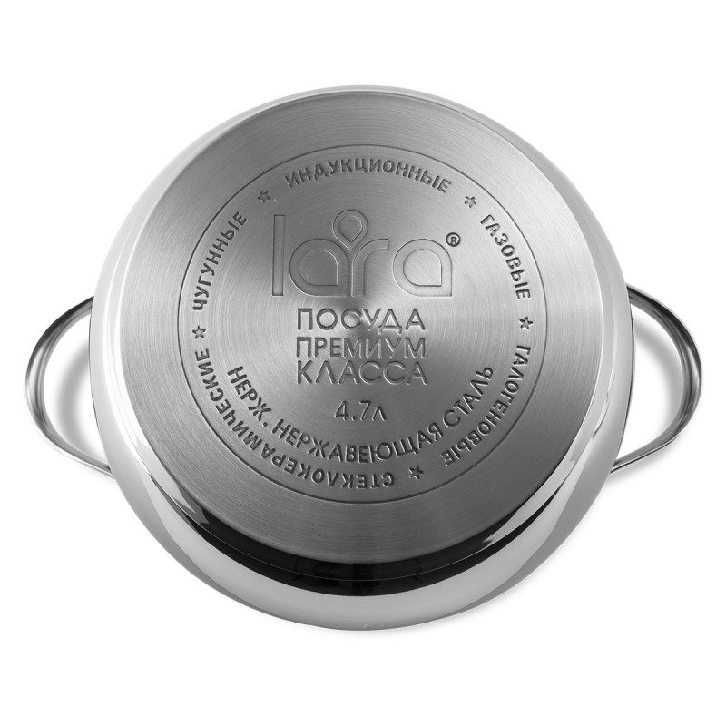 Набор посуды LARA Apple 6 предметов (кастрюли: 2.1л, 3.7л, 6.1л) LR02-86