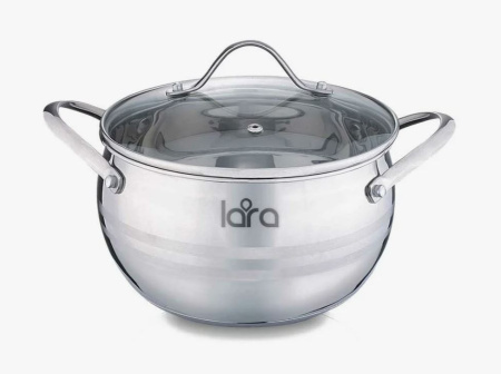 Набор посуды LARA Apple 6 предметов (кастрюли: 2.1л, 3.7л, 6.1л) LR02-86