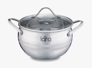 Набор посуды LARA Apple 6 предметов (кастрюли: 2.1л, 3.7л, 6.1л) LR02-86