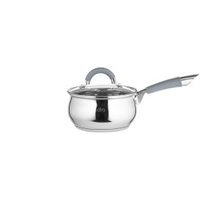 Сотейник LARA (нерж) серия BELL 16*8,5см, 1,8л,капсулированное индукционное дно, крышка LR03-14