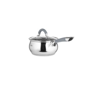 Сотейник LARA (нерж) серия BELL 16*8,5см, 1,8л,капсулированное индукционное дно, крышка LR03-14