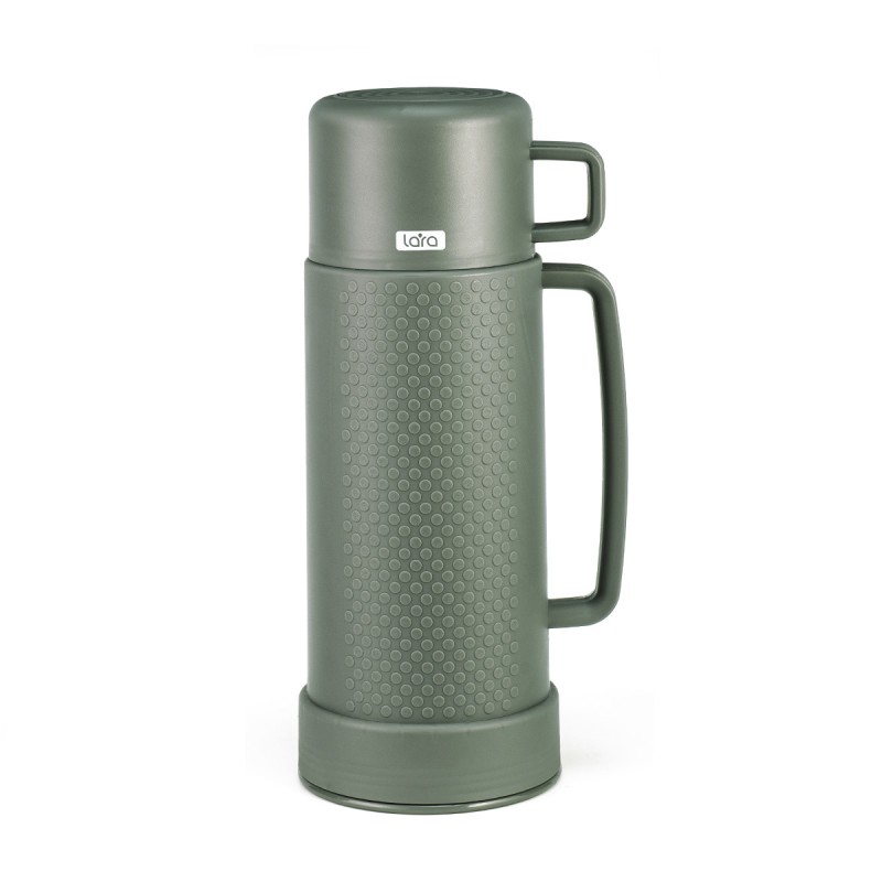 Термос LARA - 650 мл, стеклянная колба, долгое сохранение, кружка LR04-81