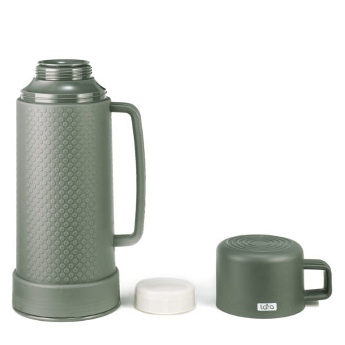 Термос LARA - 650 мл, стеклянная колба, долгое сохранение, кружка LR04-81