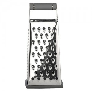 Терка - 4 поверхности LARA высота 23 см, нерж. сталь, нескользящая ручка и основание LR07-54