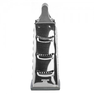 Терка - 4 поверхности LARA высота 23 см, нерж. сталь, нескользящая ручка и основание LR07-54