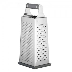 Терка - 4 поверхности LARA высота 23 см, нерж. сталь, нескользящая ручка и основание LR07-54