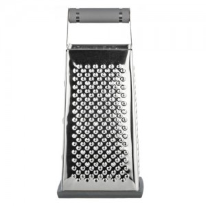 Терка - 4 поверхности LARA высота 23 см, нерж. сталь, нескользящая ручка и основание LR07-54