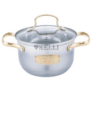 Кастрюля из нержавеющей стали 4л Kelli KL-4285