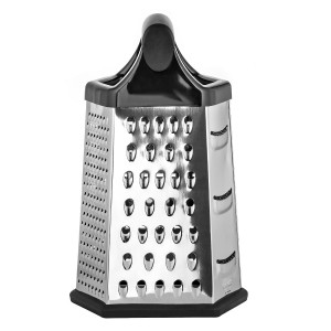 Терка металлическая универсальная LARA 6-ти гранная 230 мм с ручкой, нескользящее основание LR07-53