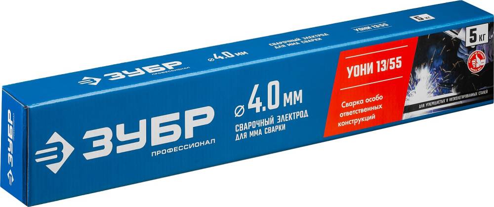 Электрод УОНИ 13/55 с основным покрытием d 4,0*450мм (5кг) ЗУБР 40025-4.0