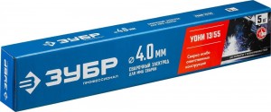 Электрод УОНИ 13/55 с основным покрытием d 4,0*450мм (5кг) ЗУБР 40025-4.0