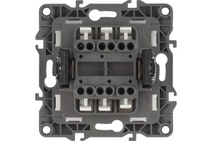 Модуль выключателя ЭРА 2-кл Черный 12-1104-05