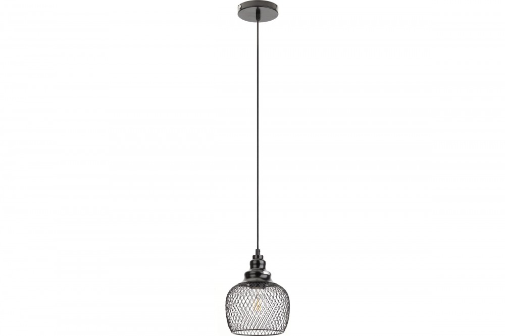 Подвес PL8 BK ЭРА металл, E27, max 40W, d170 мм, черный