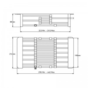 Коландер раздвижной для кухонной мойки серый GERHANS K30300