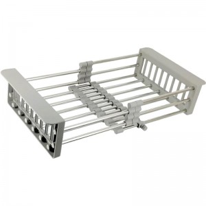 Коландер раздвижной для кухонной мойки серый GERHANS K30300