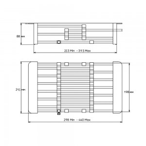 Коландер раздвижной для кухонной мойки графит GERHANS K30300B