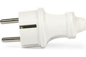 Вилка прямая с/з бел 16А 250В SmartBuy SBE-16-P01-w