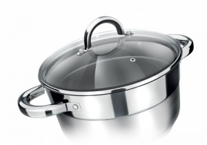 Кастрюля LARA (нерж) серия AURORA 12.5*20см, 3.8л, стал.ручки, капсулир индукц дно, крышка LR02-402