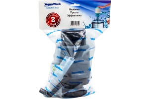 Помпа водяная ручная Aqua work "DOLPHIN ЕСО", серебристо-черная в пакете, (РОССИЯ)