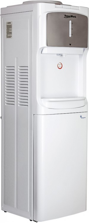 Кулер "Aqua Work" TY-LWYR83В (белый) напольный, компрессор, 3 крана, холодильник