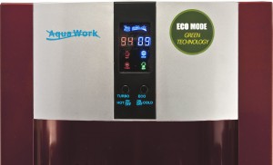Кулер Aqua Work 16LD/ЕN-ST, серебристо-красный, напольный, электронный, нажим кружкой, турбонагрев