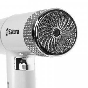 Фен электро SA-4051W 1600Вт 3реж хол.сушка LED подсветка