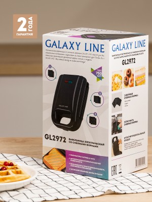 Вафельница со съемными формами Galaxy LINE GL2972 (750 Вт)