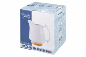 Кувшин "Снежинки" 20*14,5*22 см, 1,9 л, на деревянной подставке