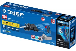 Пила сабельная ЗУБР б/щ без АКБ Профессионал SPB-180