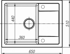 Мойка из искусственного камня 650*510 (бел)