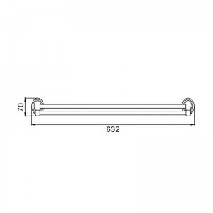 Полотенцедержатель FRAP двойной 600 F1509