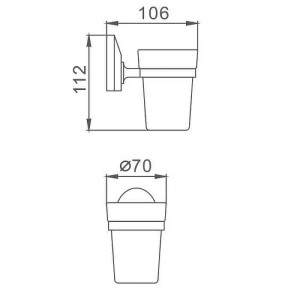 Стакан/стекло с держателем FRAP F1606
