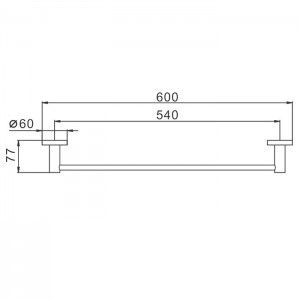 Полотенцедержатель FRAP сатин 600mm F30101