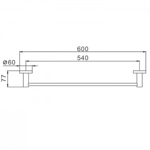 Полотенцедержатель FRAP чёрный 600mm F30201